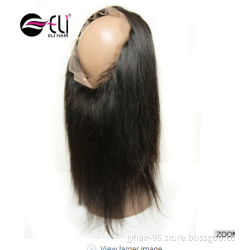 Wholesale Pre Plucked Silky Straight Silk Base Round 360 Lace Frontal With Brazilian Peruvian Virgin Human Hair Bundles